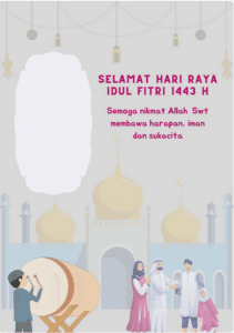 Graphic Design Vector : Twibbon Hari Raya Idul Fitri 1443 H 1